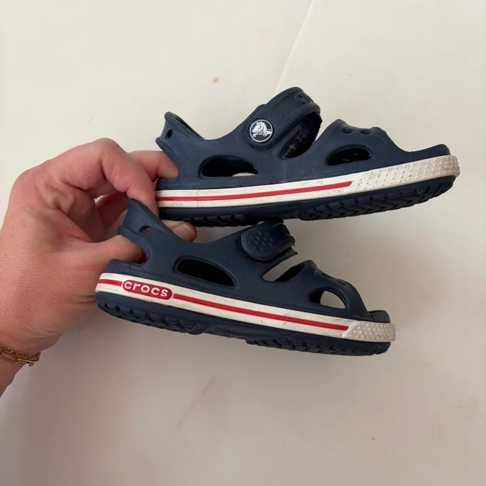 CROCS Kids Dark Blue Sandals toddler 7